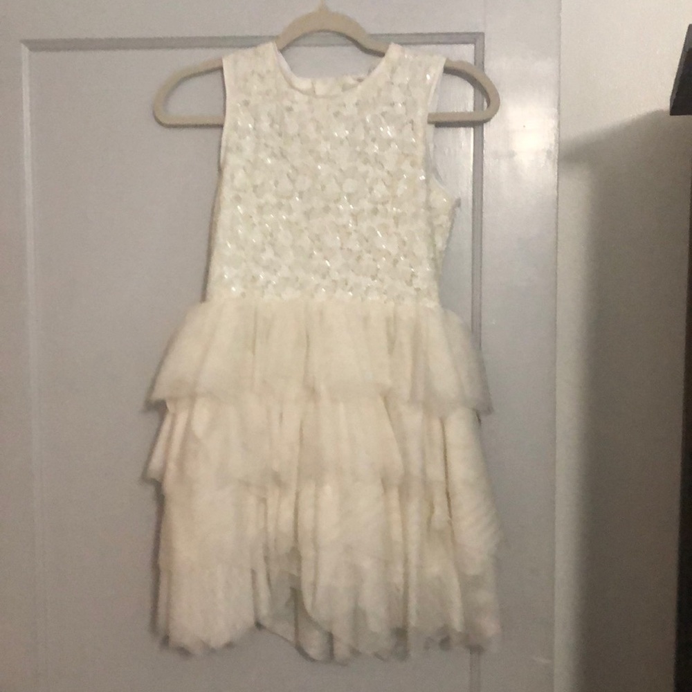 NWOT Girl’s Sz 11-12 ivory sequin dress
